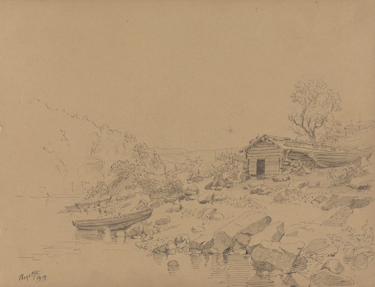 Zona spiaggia, Magooset da Adolph Tidemand