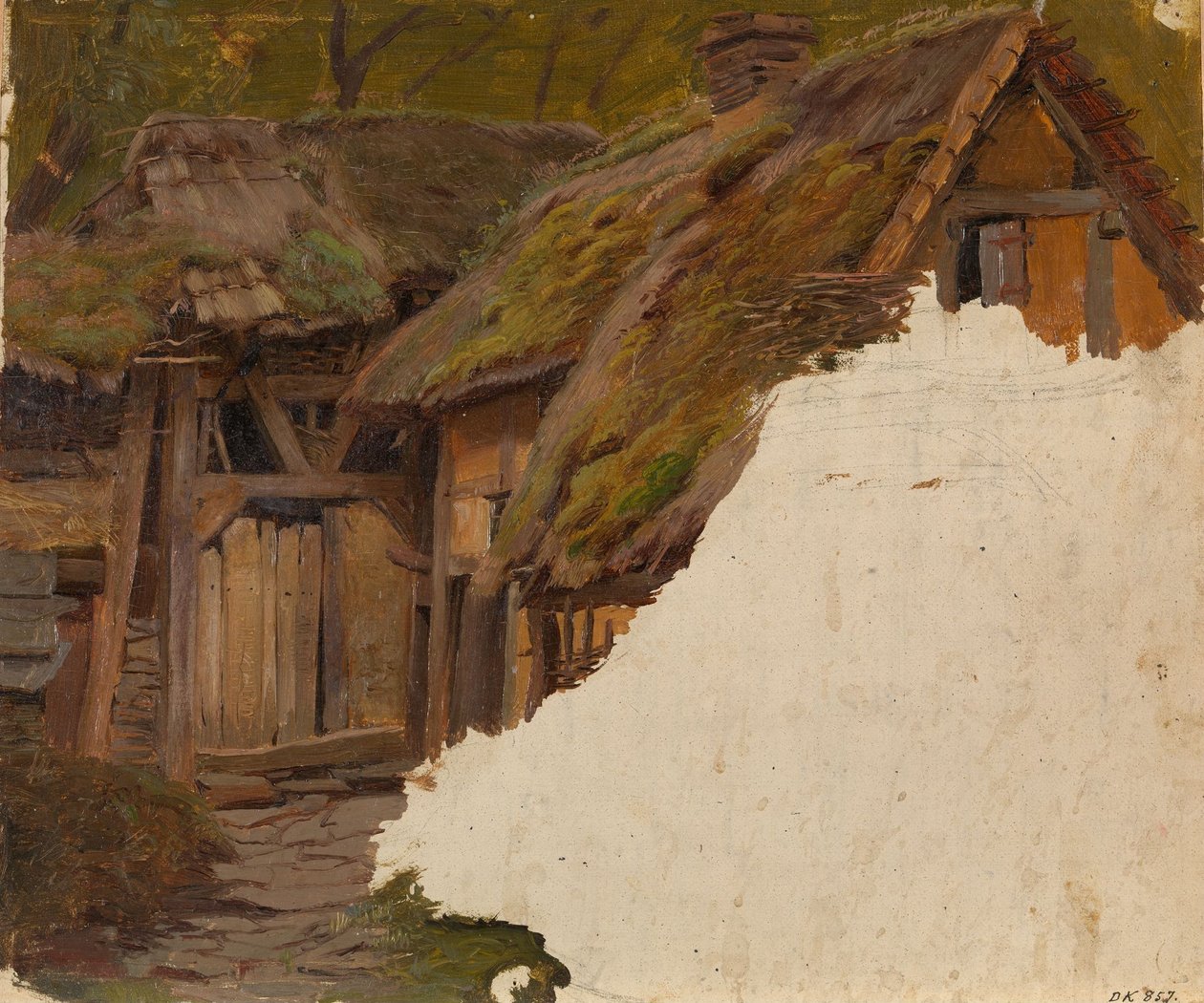 Studio di una vecchia fattoria da Adolph Tidemand