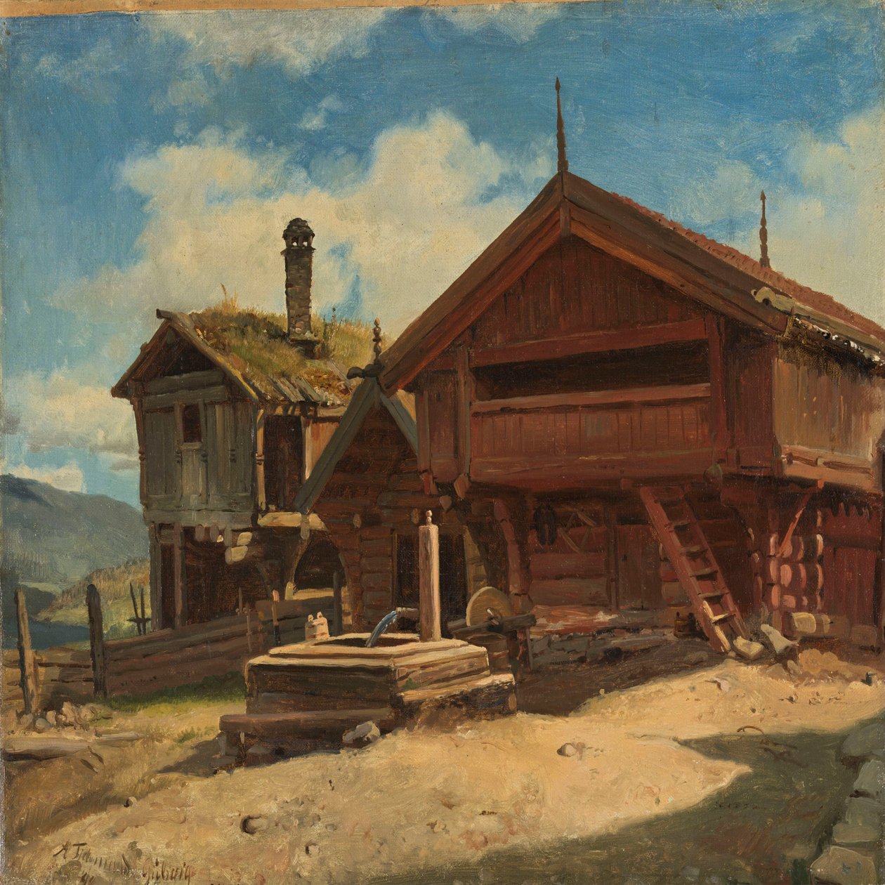 The Farm Gulsvik nella valle di Hallingdal da Adolph Tidemand