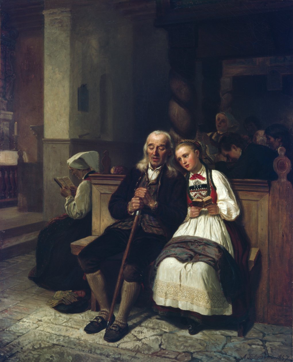 Il cieco e sua figlia da Adolph Tidemand