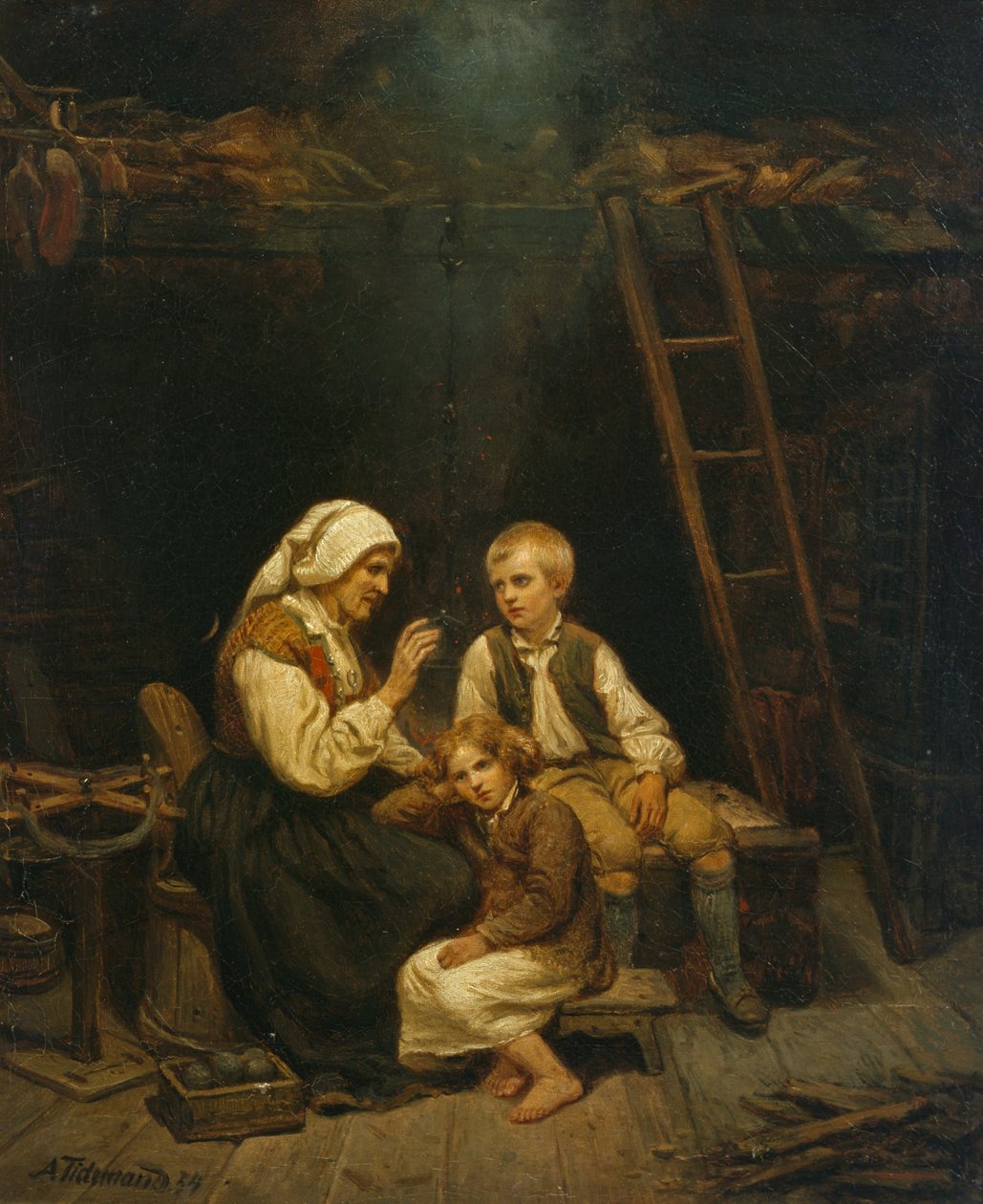 Il narratore di fiabe, storia della nonna da Adolph Tidemand
