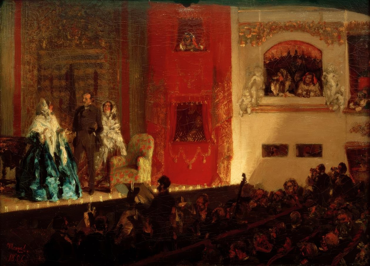 Théâtre du Gymnase a Parigi da Adolph Menzel