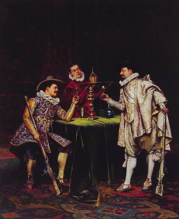 Il brindisi da Adolphe Alexandre Lesrel