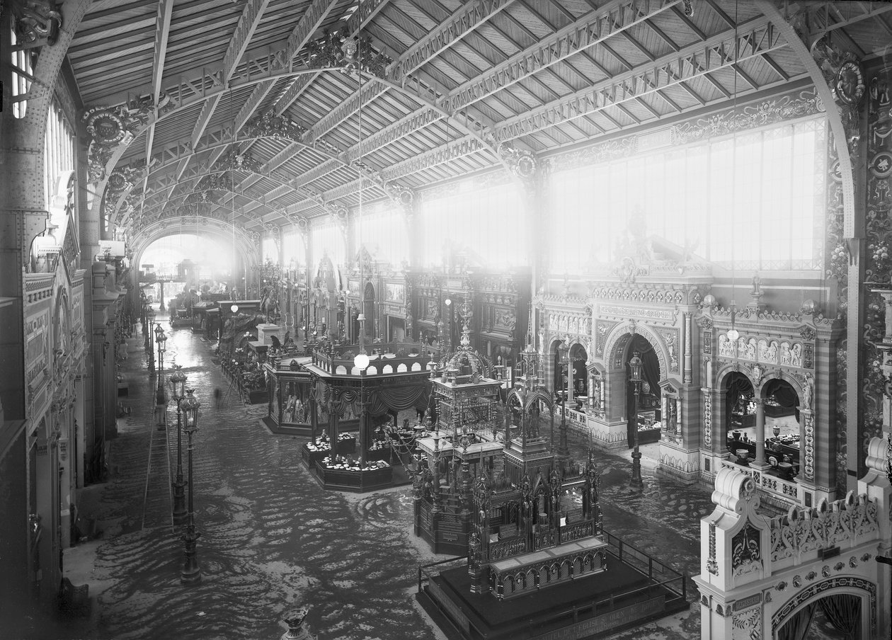 Galleria delle varie industrie, Esposizione Universale, Parigi, 1889 da Adolphe Giraudon
