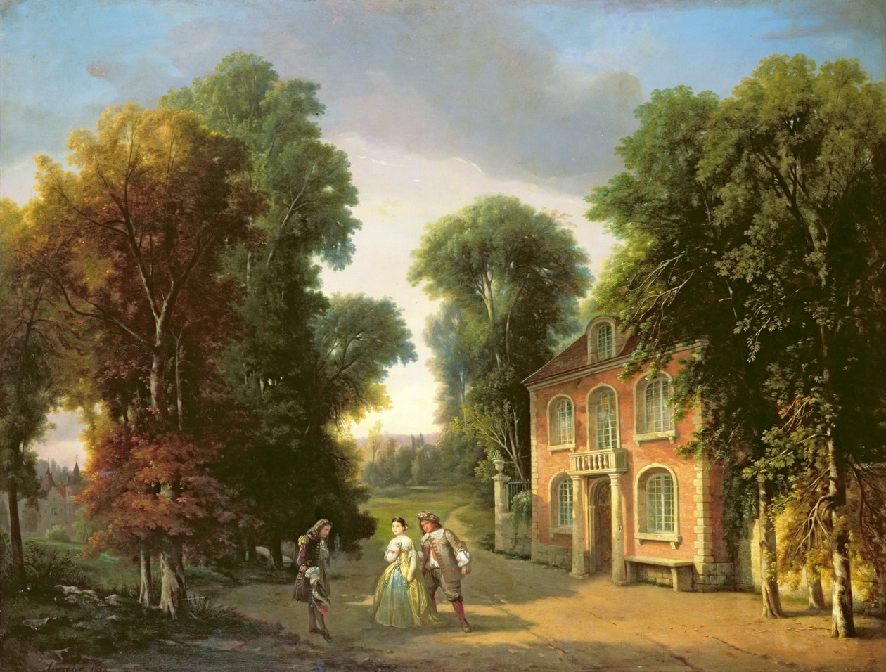 Una scena da Georges Dandin di Moliere (1622-73) 1852 da Adolphe Mirecourt