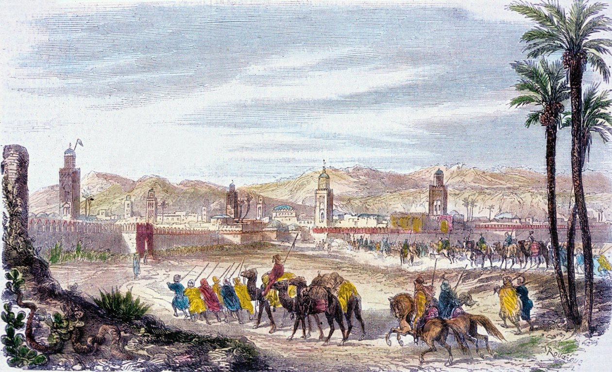 Marrakech, Marocco da Adolphe (after) Rouargue