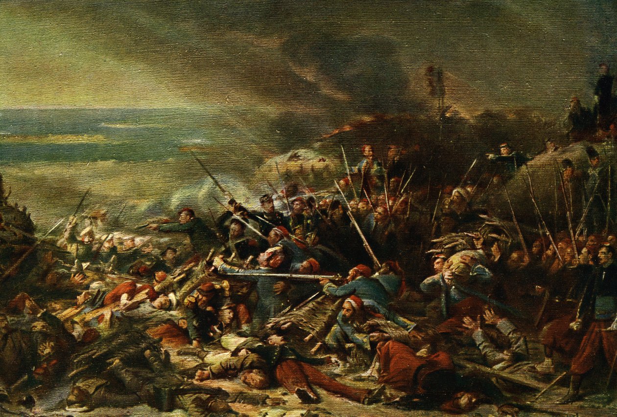 La presa di Malakoff (stampa) da Adolphe (after) Yvon