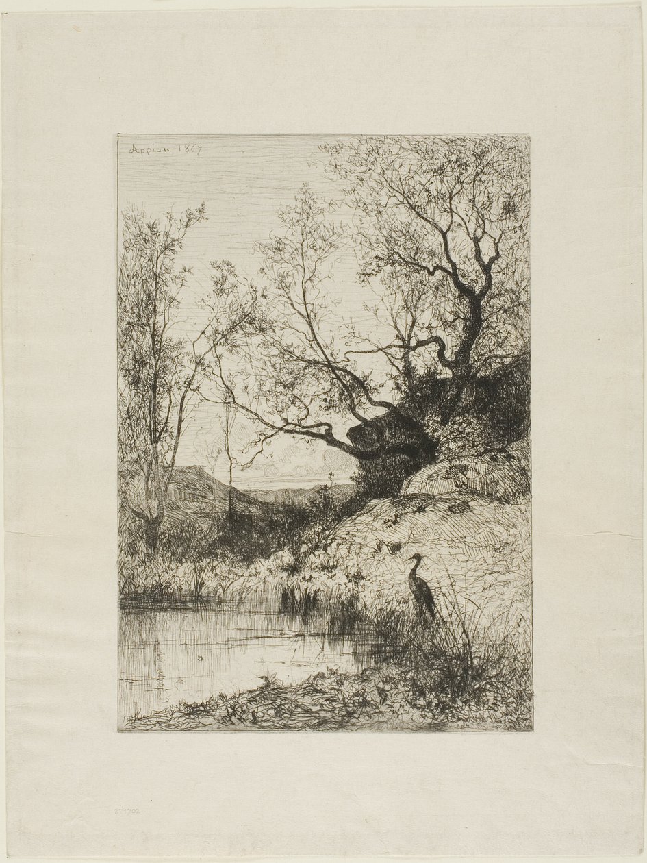 Uno stagno vicino a Roussillon da Adolphe Appian