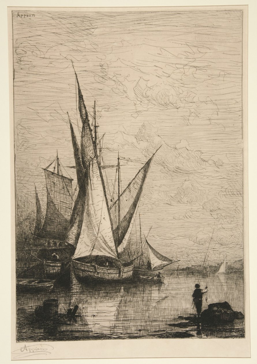 Il porto di Genova da Adolphe Appian