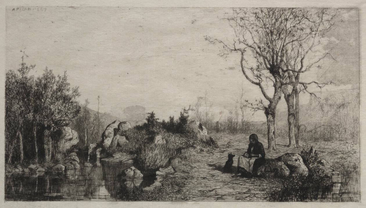 Riva di un ruscello a Rossillon da Adolphe Appian