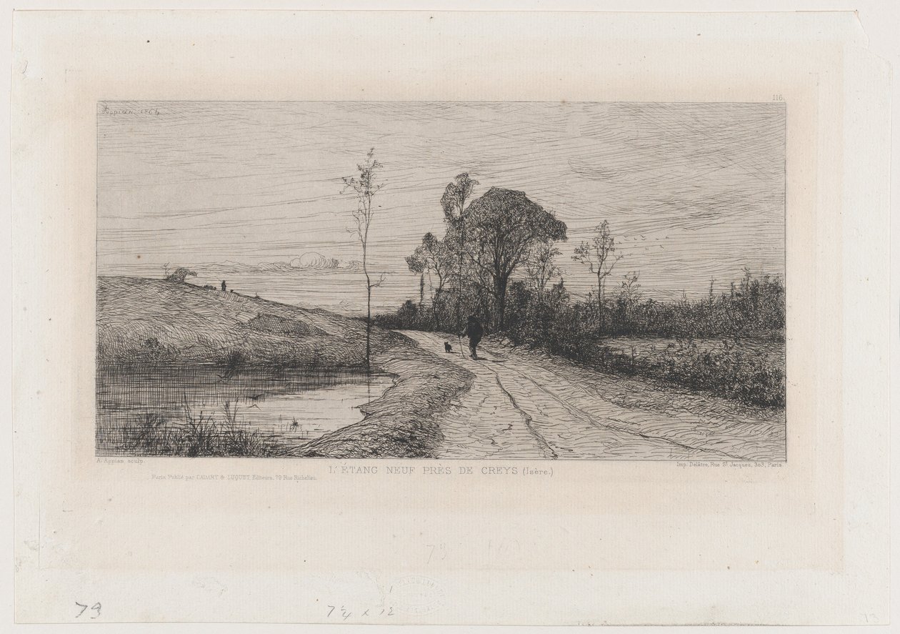 Il nuovo laghetto nei pressi di Creys (Isère) da Adolphe Appian