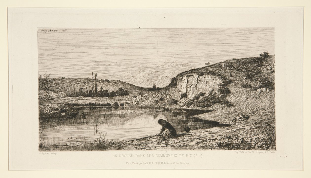 Una roccia nei terreni comunali di Rix (Ain) da Adolphe Appian