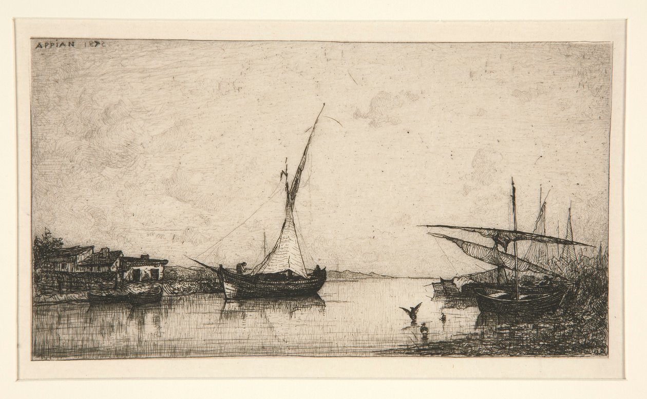 Due ponti Barca da pesca da Adolphe Appian