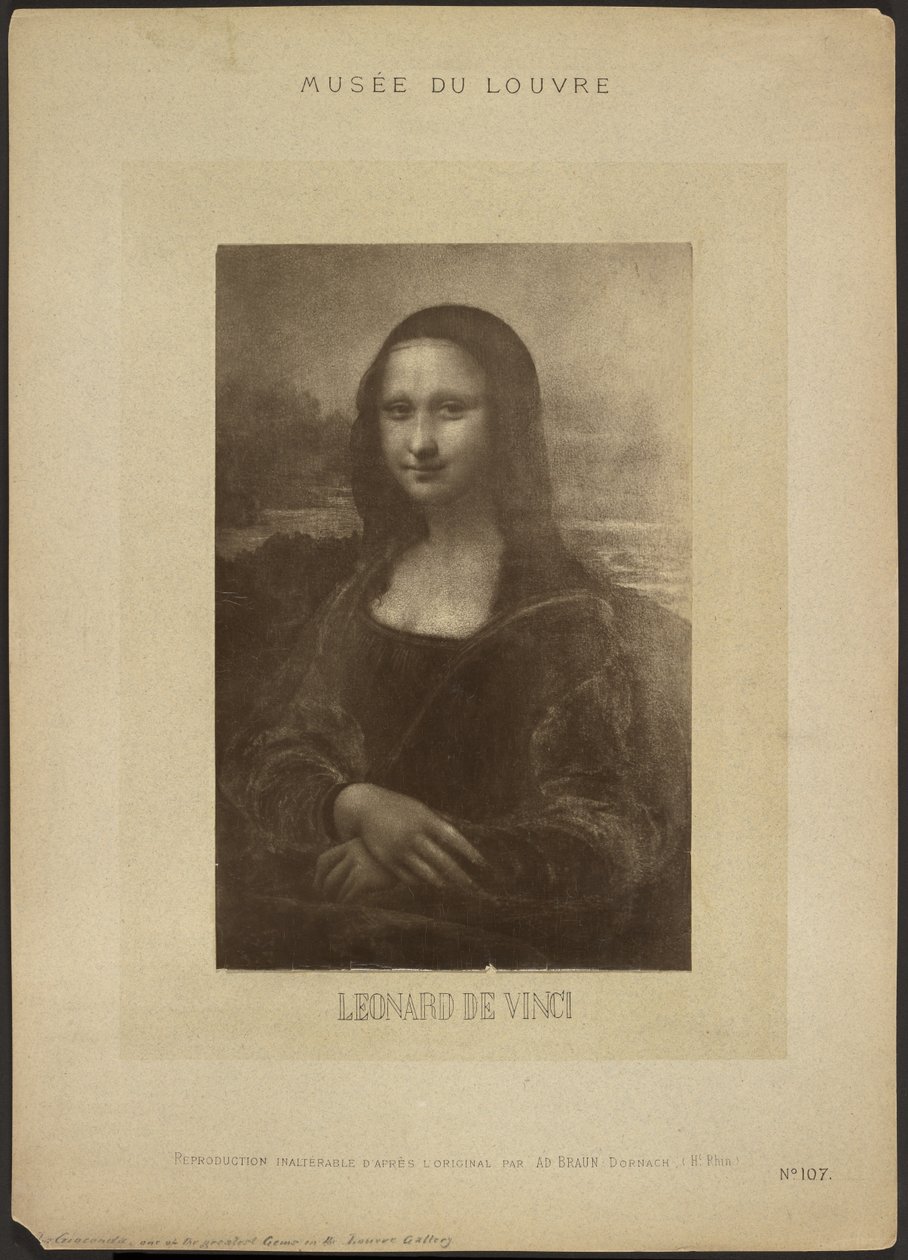 [La Gioconda di Leonardo da Vinci, Museo del Louvre] da Adolphe Braun