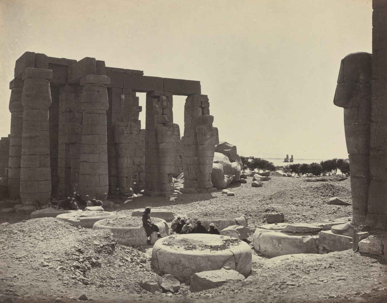 Il Ramesseum, Tebe, 1869 da Adolphe Braun