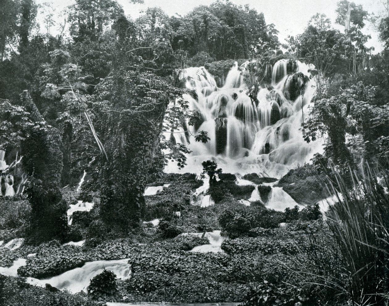 Cascate del Roaring River, Giamaica, c1905 da Adolphe Duperly and Son