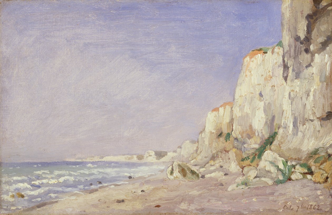 Scogliere vicino a Dieppe, 1862 da Adolphe Felix Cals