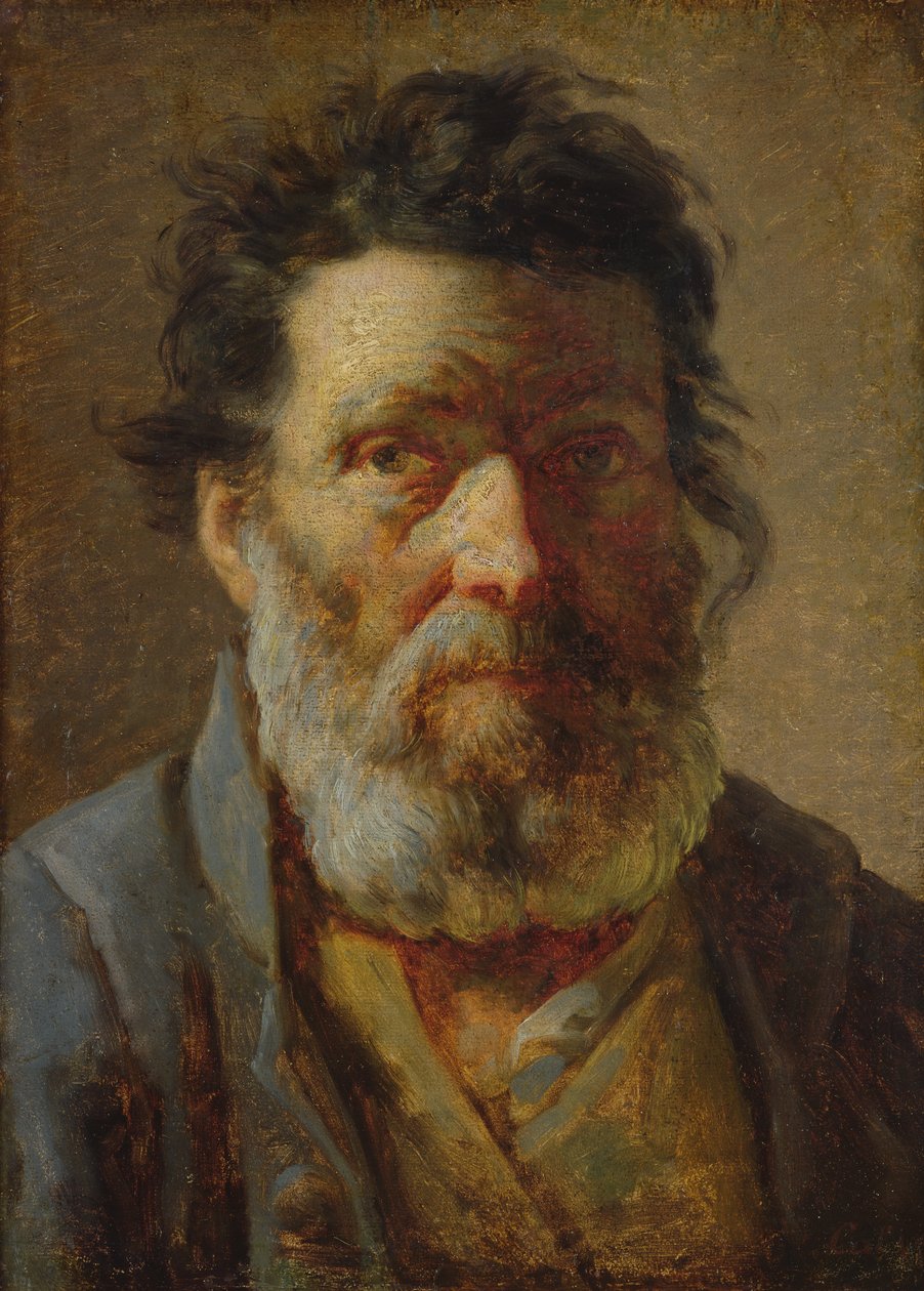 Testa di un vecchio da Adolphe Felix Cals