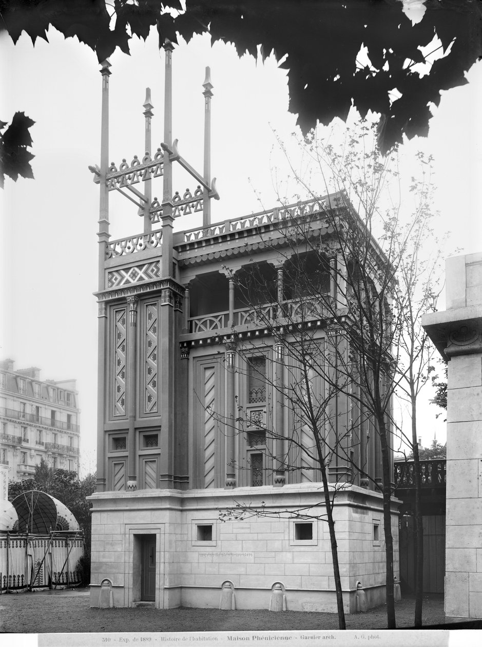 Casa fenicia, Esposizione Universale, Parigi, 1889 da Adolphe Giraudon