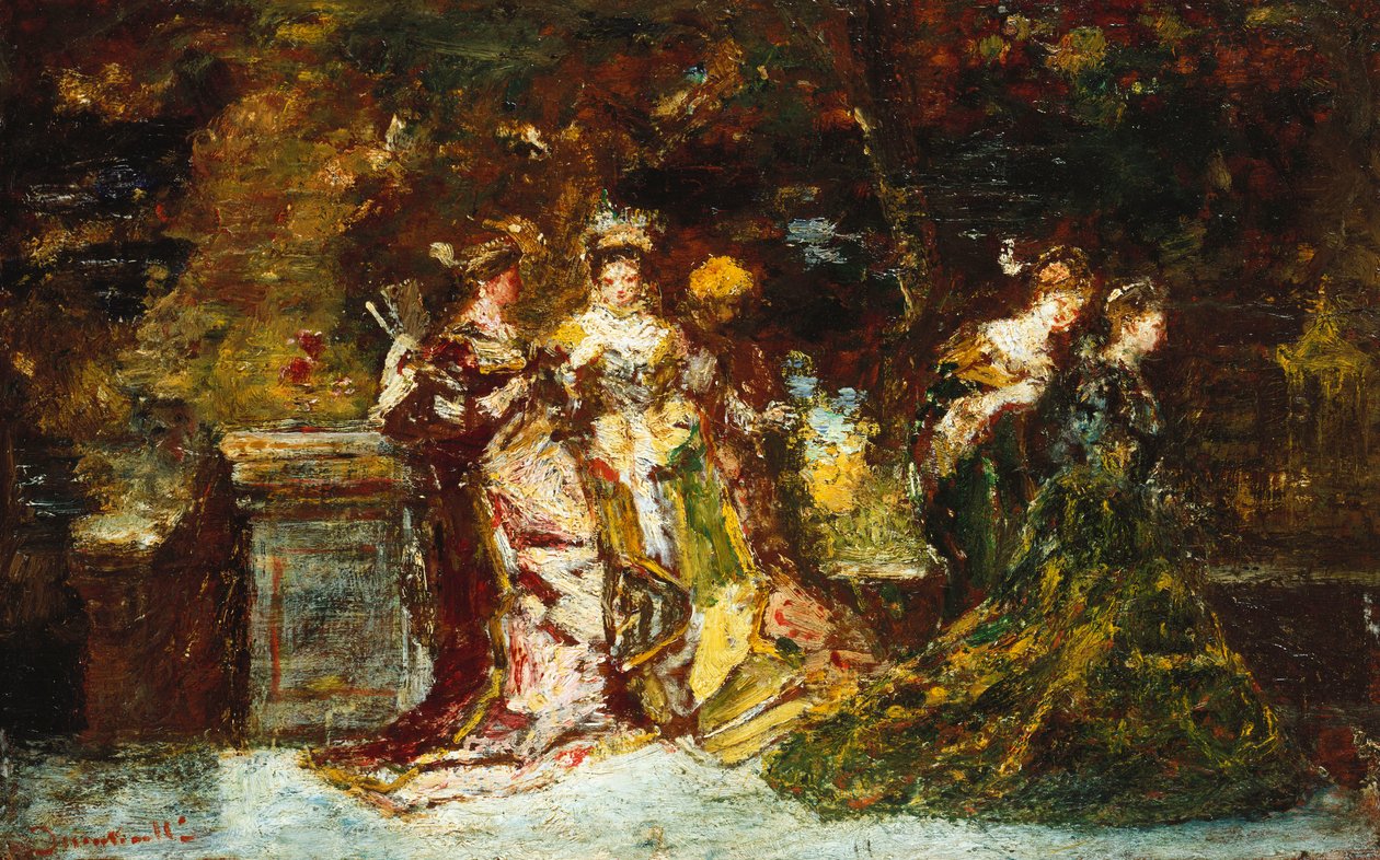 Festa galante da Adolphe Joseph Thomas Monticelli
