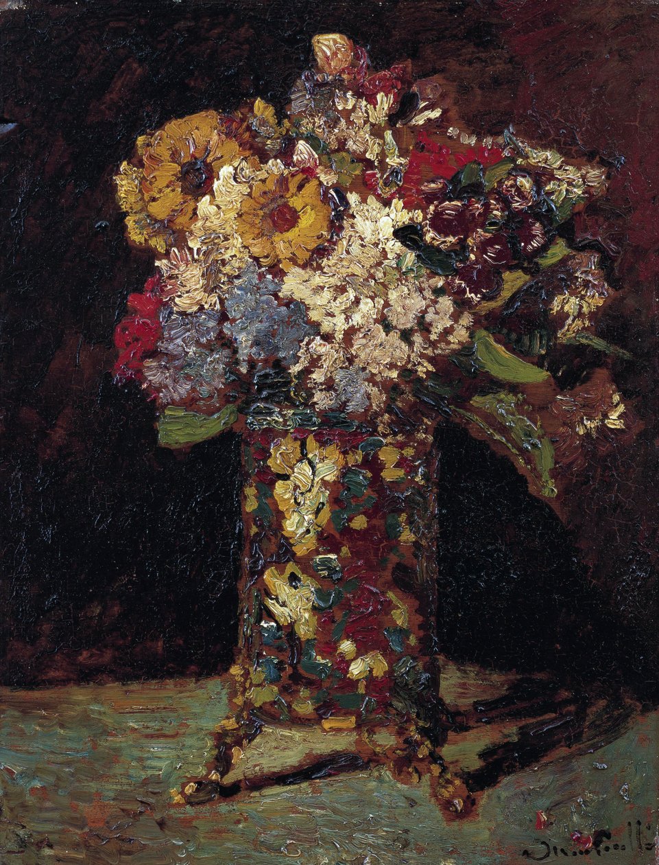 Natura morta di bouquet di fiori da Adolphe Joseph Thomas Monticelli