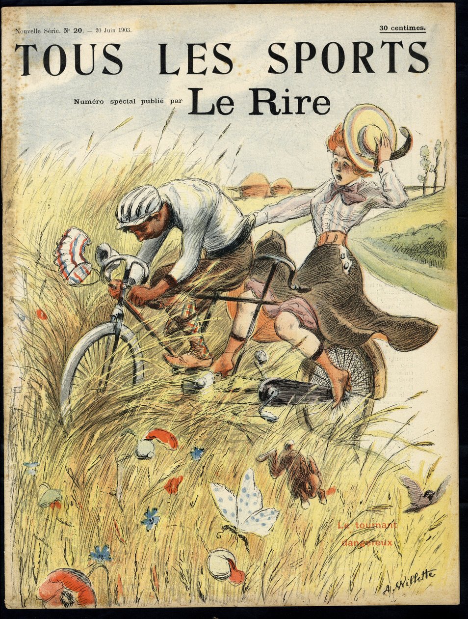 Illustrazione di Adolphe dit Willette per la Copertina di Le Lire, n. 20 da Adolphe Leon Willette