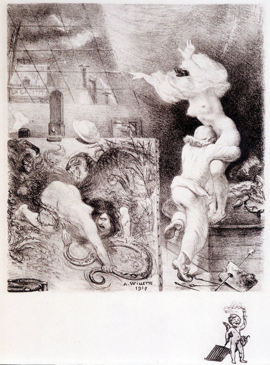 Lussuria - Disegno di Willette da Adolphe Leon Willette