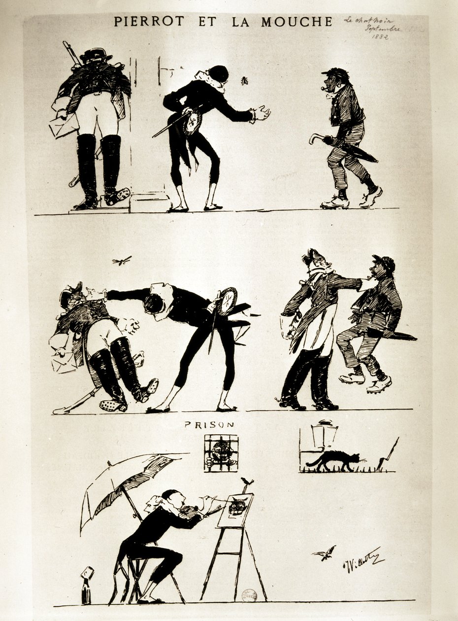 Pierrot e La Mouche da Adolphe Leon Willette
