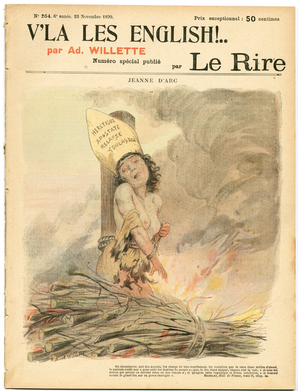 Il Riso, numero 264, Satirico a colori da Adolphe Leon Willette
