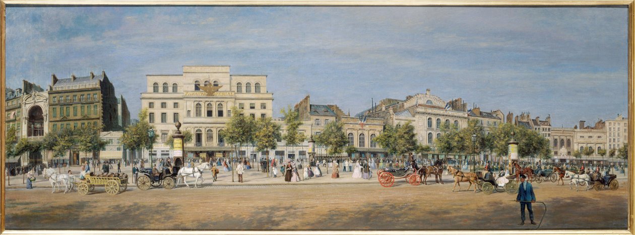 Veduta generale dei teatri del boulevard du Temple nel 1862 da Adolphe Martial Potemont