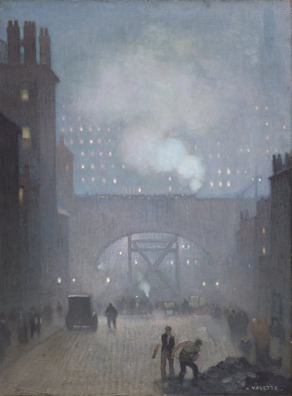 Via York verso via Charles, Manchester da Adolphe Valette