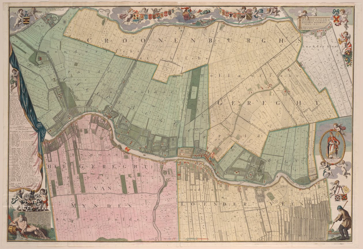 Nieuwe kaart van Mynden en de Loosdrecht da Adriaan van der Laan