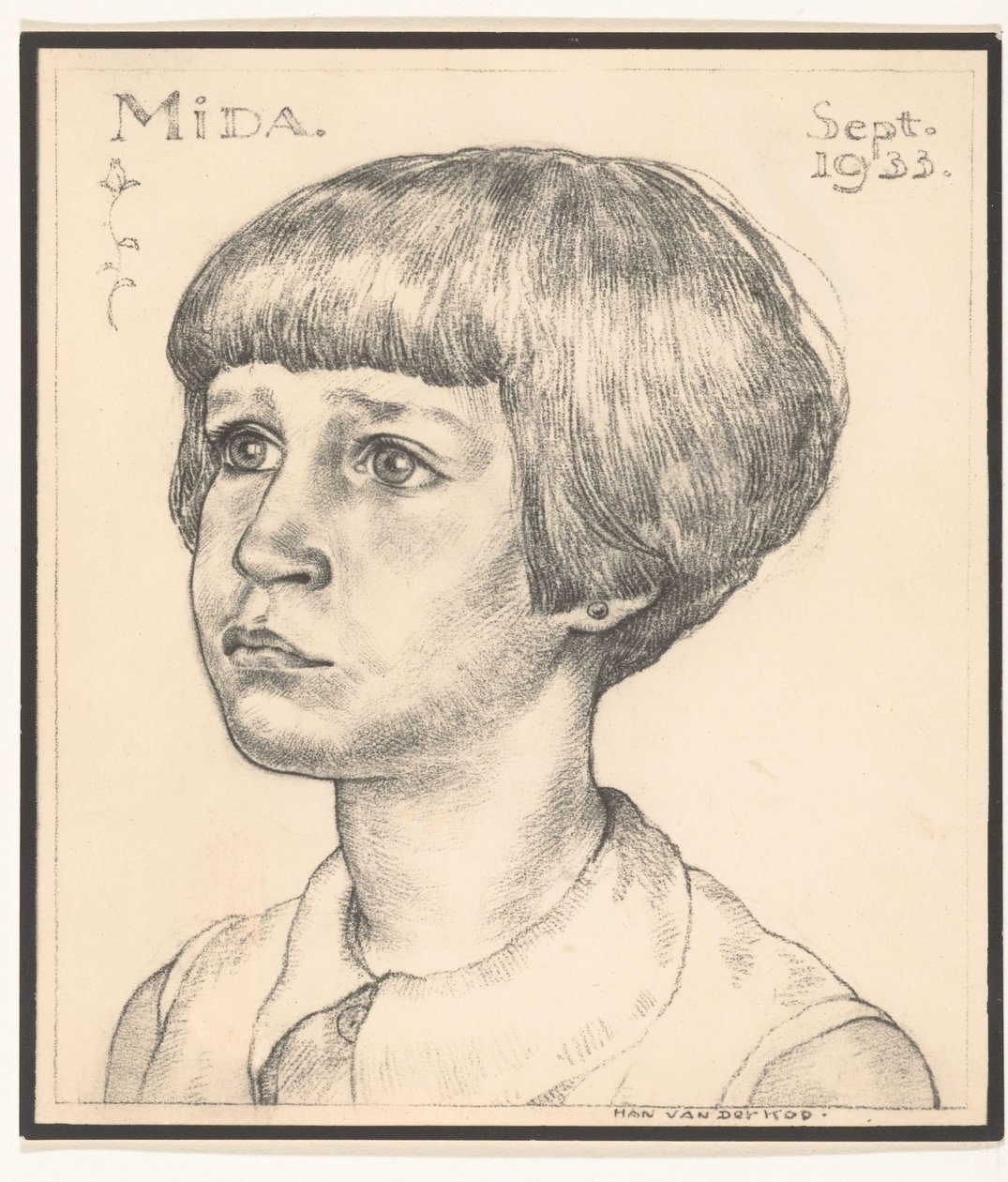 Riproduzione fotografica di un ritratto di Mida di Han van der Kop da Adriaan Bijl (attributed to)