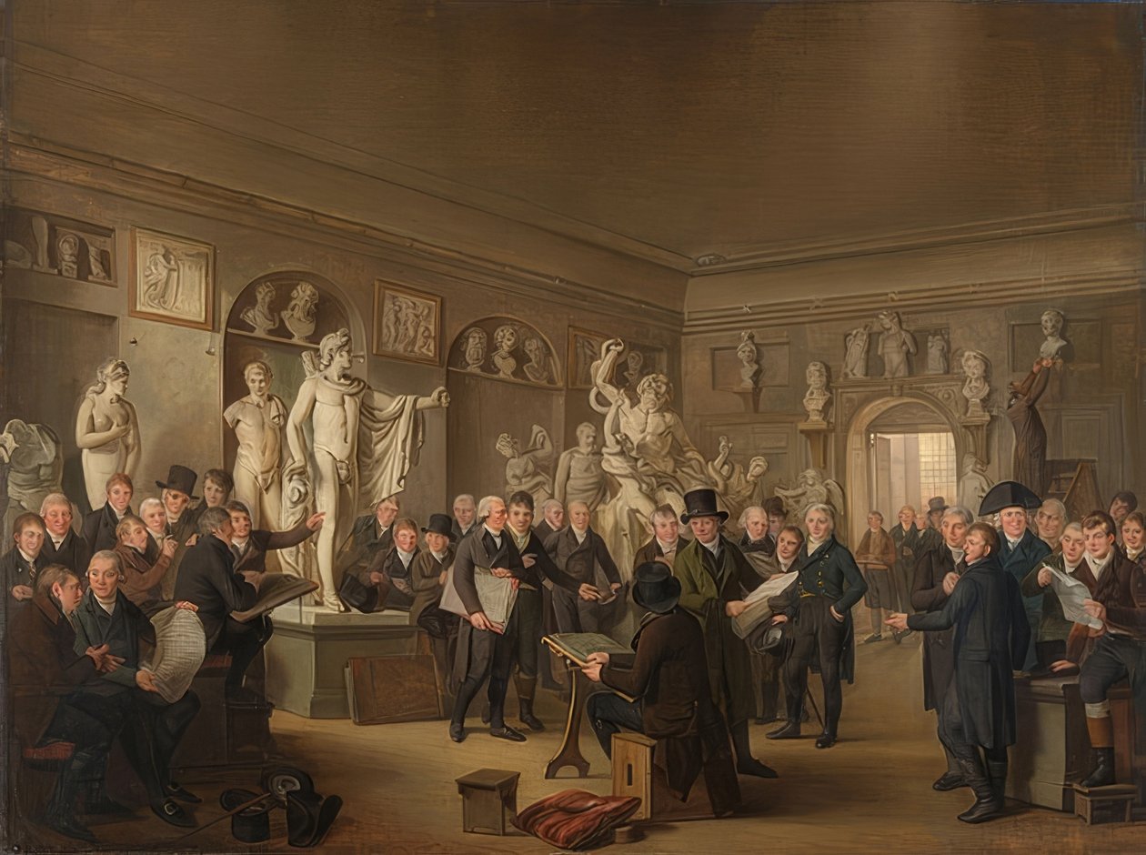 La galleria delle sculture della società Felix Meritis da Adriaan de Lelie