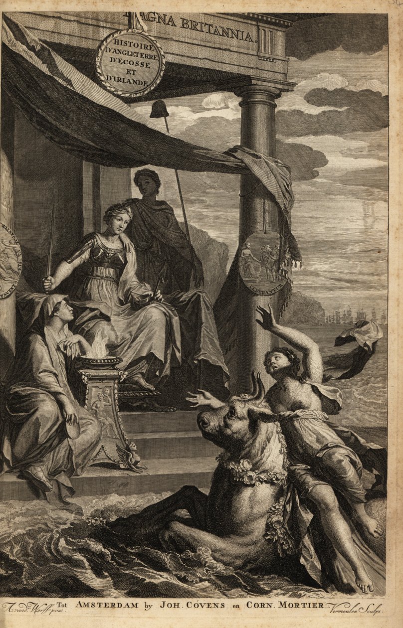 Frontespizio allegorico con Europa, Zeus e Themis da Adriaan van der (after) Werff