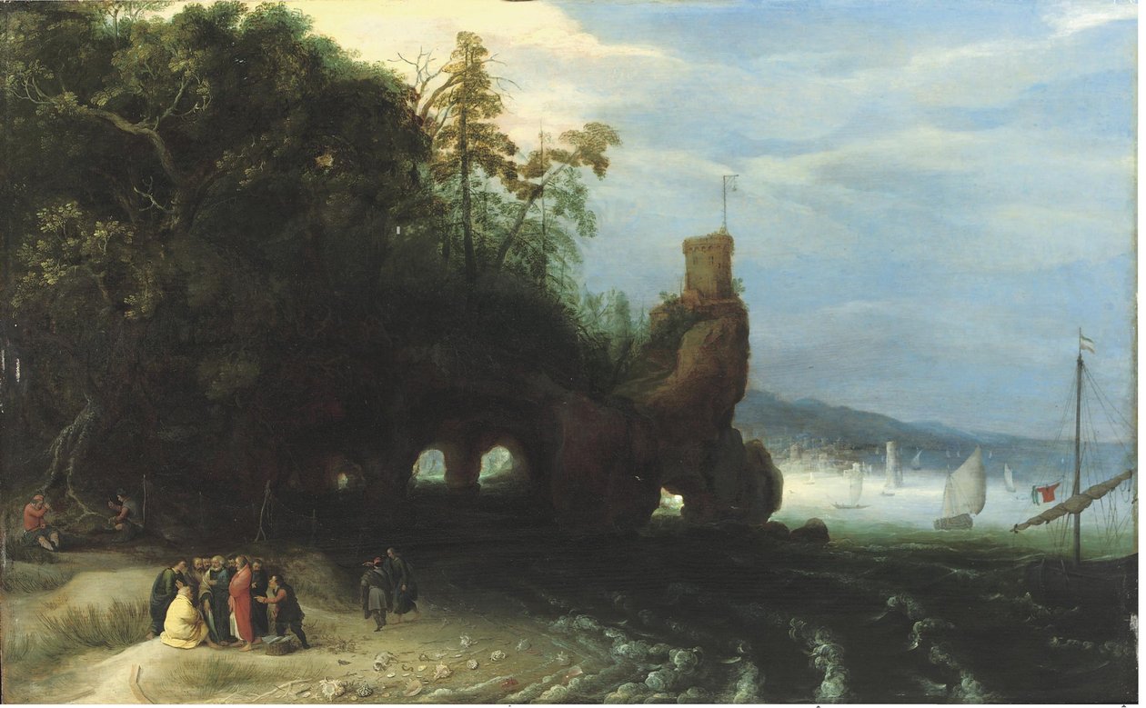 Cristo che predica al Mare di Galilea da Adriaen van Stalbemt