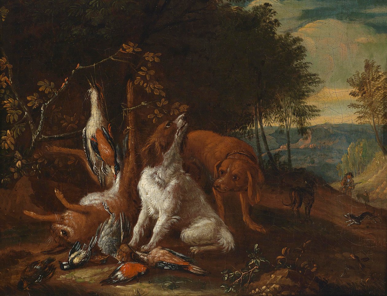 Paesaggio con natura morta di caccia da Adriaen de Gryef