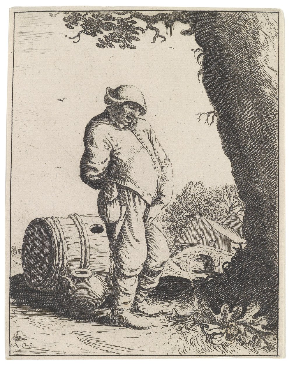 Il contadino che urina da Adriaen Jansz. van Ostade