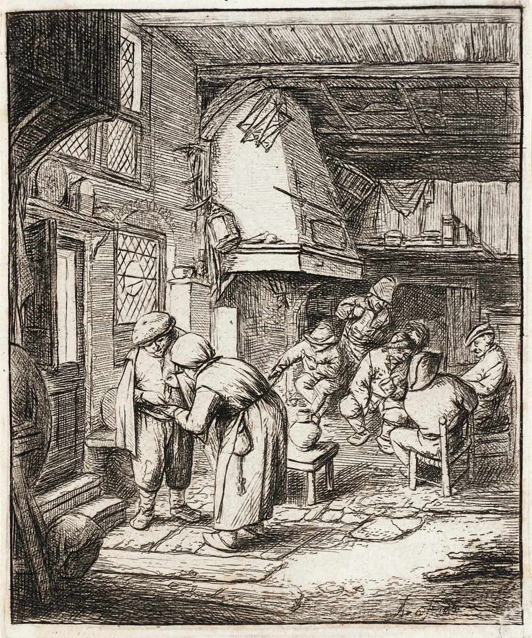 Il contadino che salda il suo debito da Adriaen Jansz. van Ostade