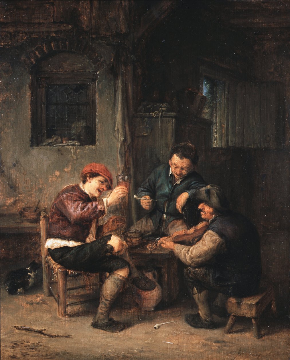 Tre contadini in una locanda da Adriaen Jansz. van Ostade