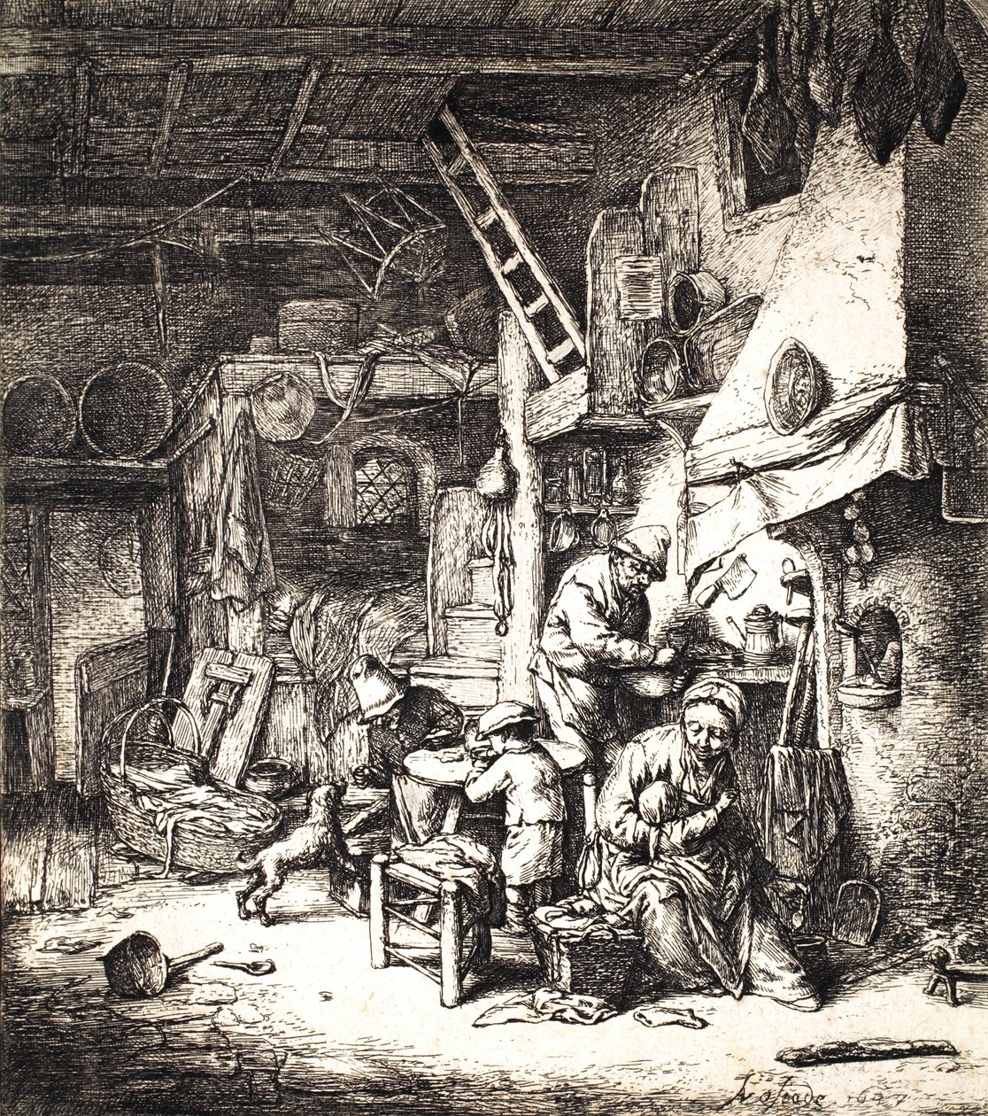Famiglia di contadini, 1647 da Adriaen Jansz. van Ostade