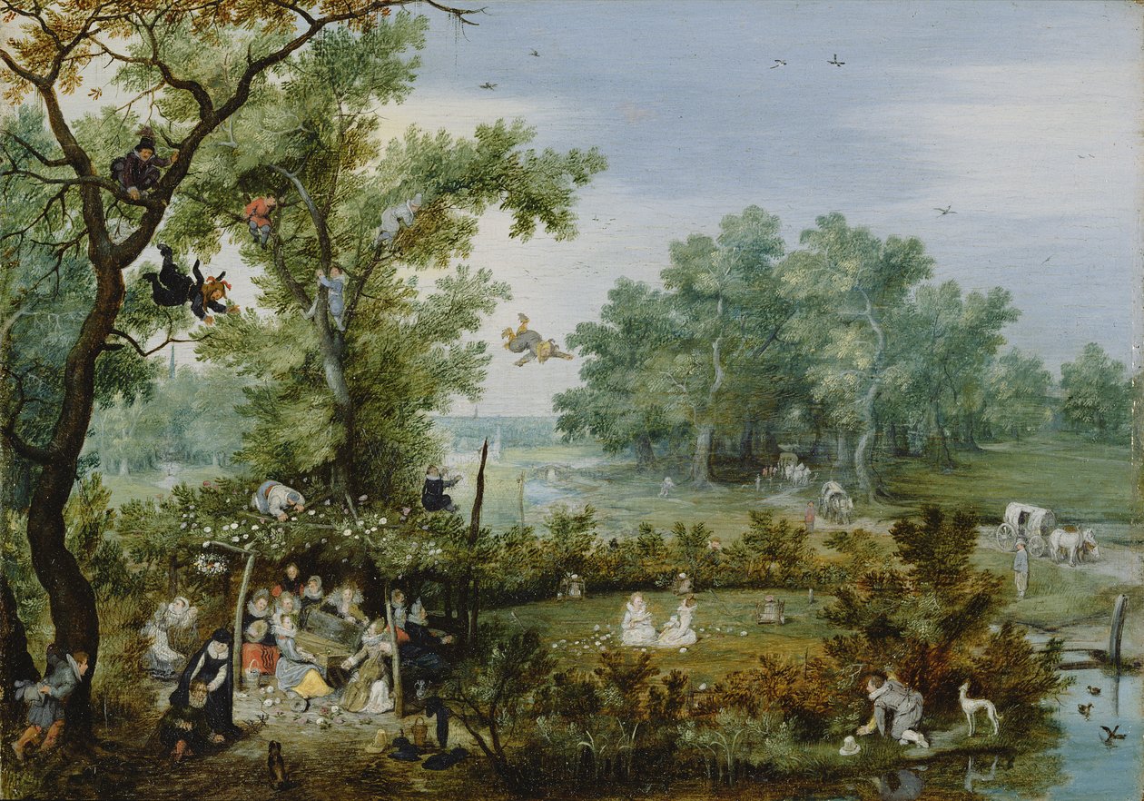 Compagnia allegra in un pergolato, 1615 da Adriaen Pietersz van de Venne