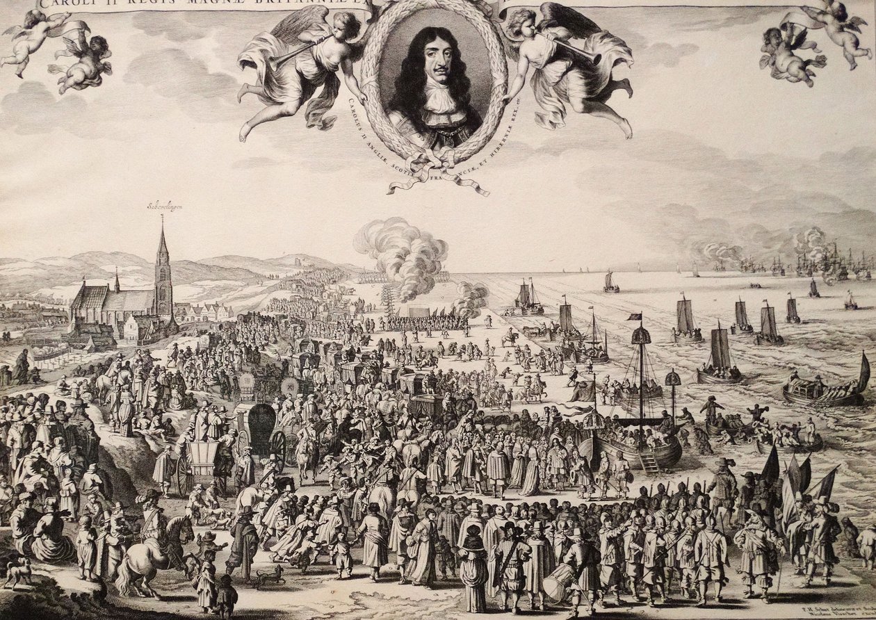La partenza di Carlo II da Scheveningen da Adriaen Pietersz van de Venne
