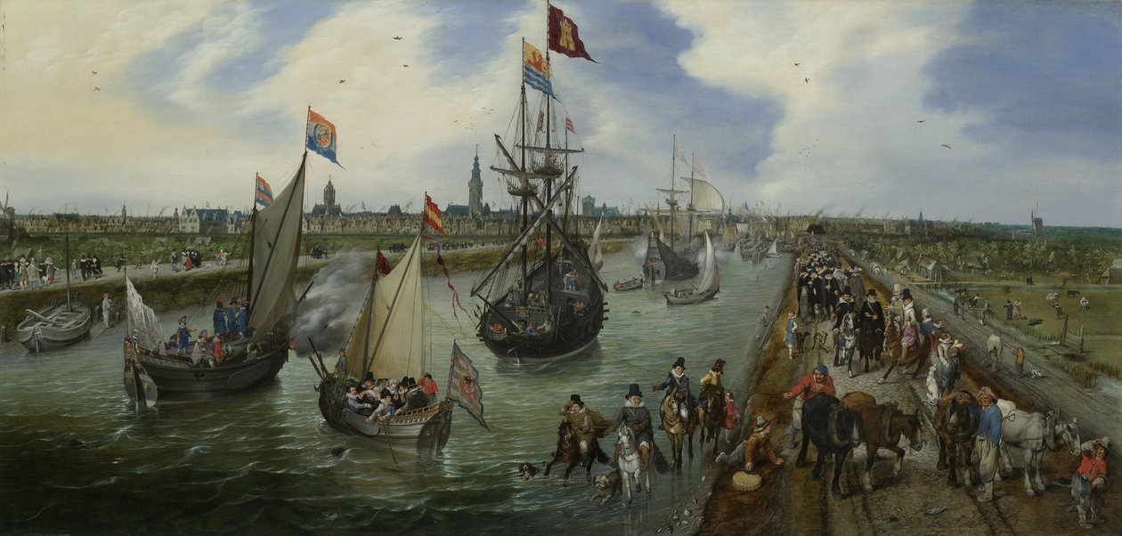 La partenza di un dignitario da Middelburg, 1615 da Adriaen Pietersz van de Venne
