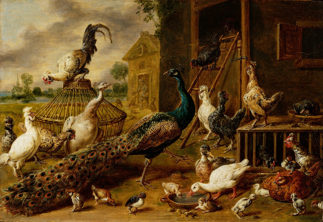 Fattoria di pollame da Adriaen van Utrecht