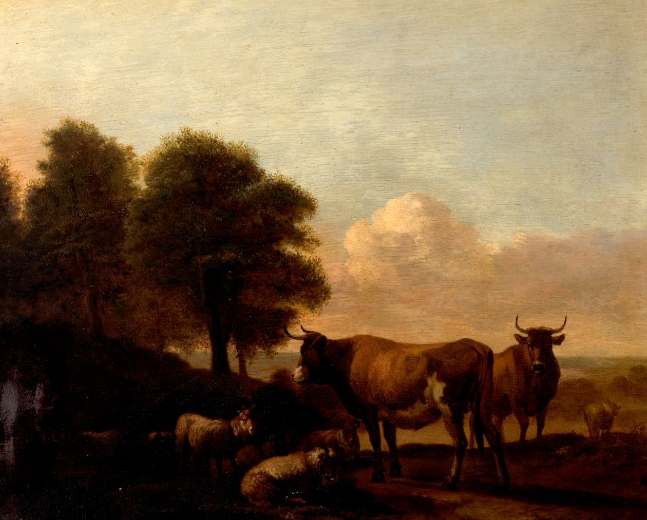 Paesaggio con bestiame da Adriaen van de Velde