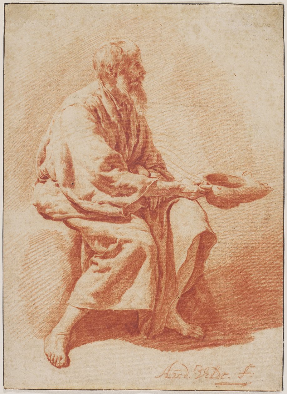 Vecchio Seduto, c.1666 da Adriaen van de Velde