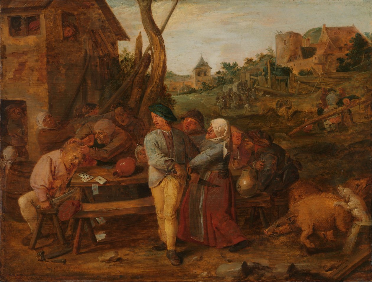 Rissa tra contadini da Adriaen Brouwer
