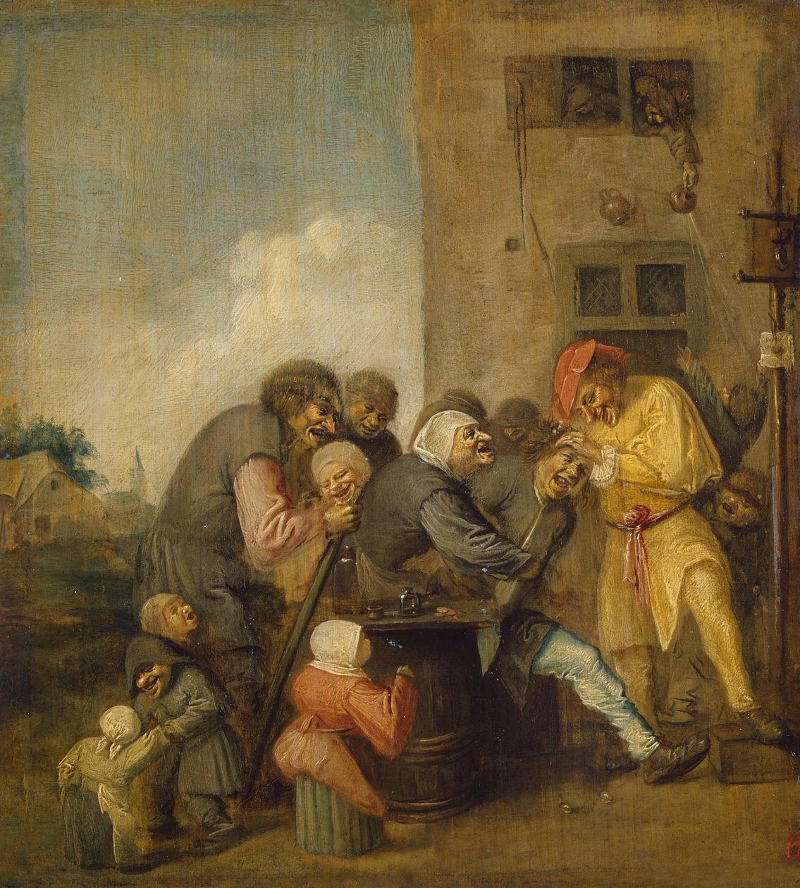 Il ciarlatano del villaggio (Operazione Pietra in testa) da Adriaen Brouwer