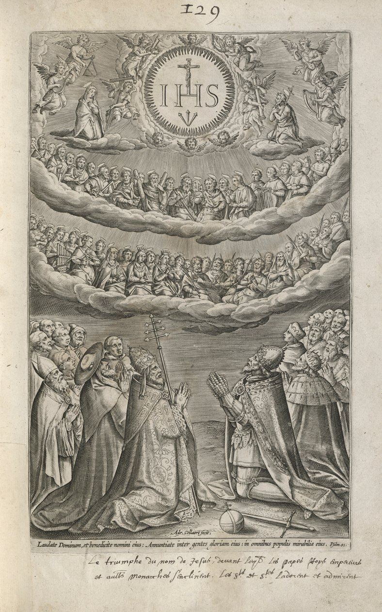 Adorazione del Nome di Gesù da Adriaen Collaert
